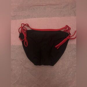 Red and black bikini bottoms